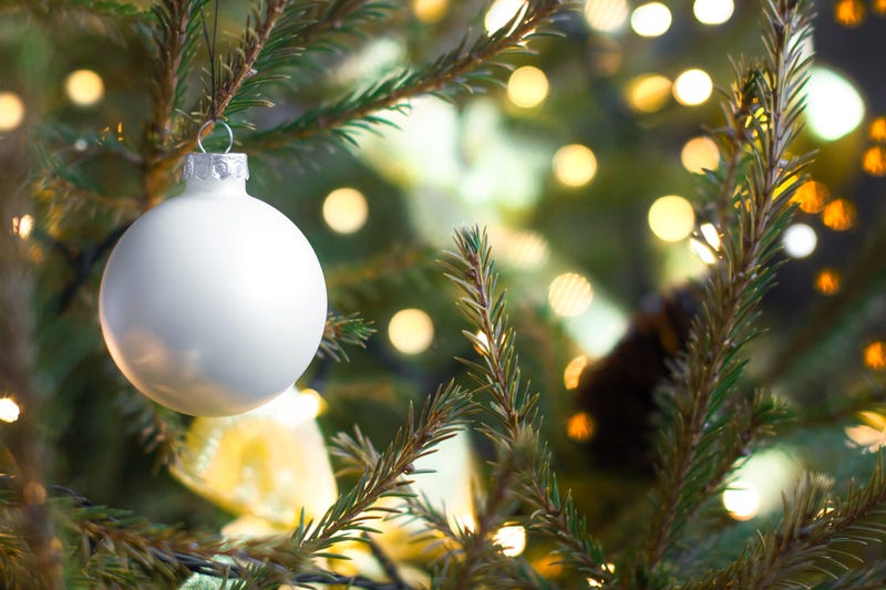 up close Christmas tree and bauble