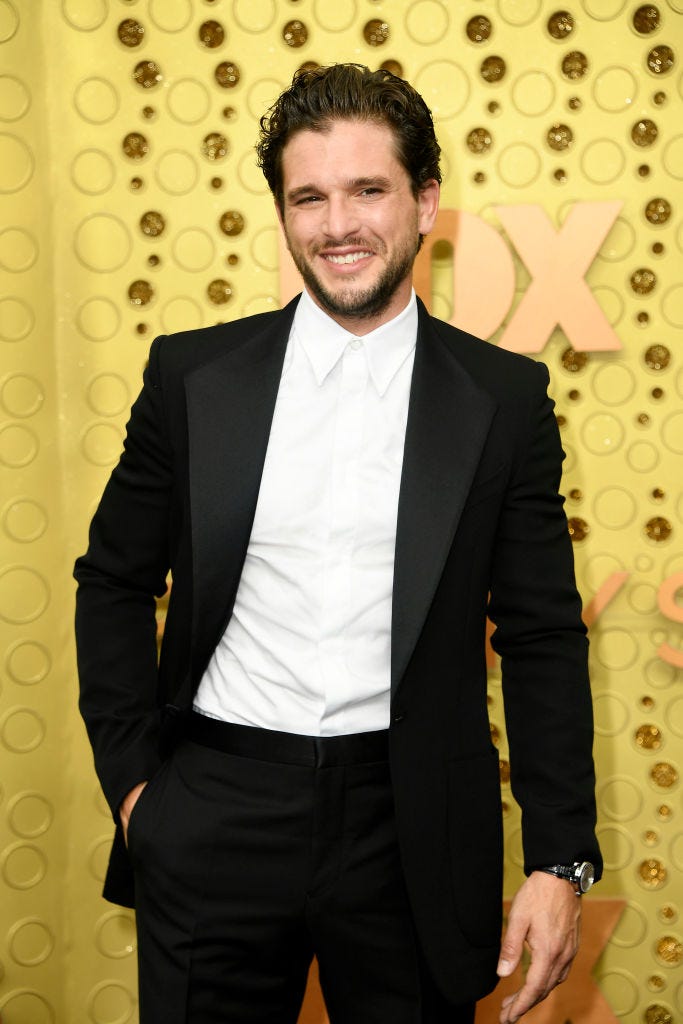 Kit Harrington arrives at the 2019 emmy awards