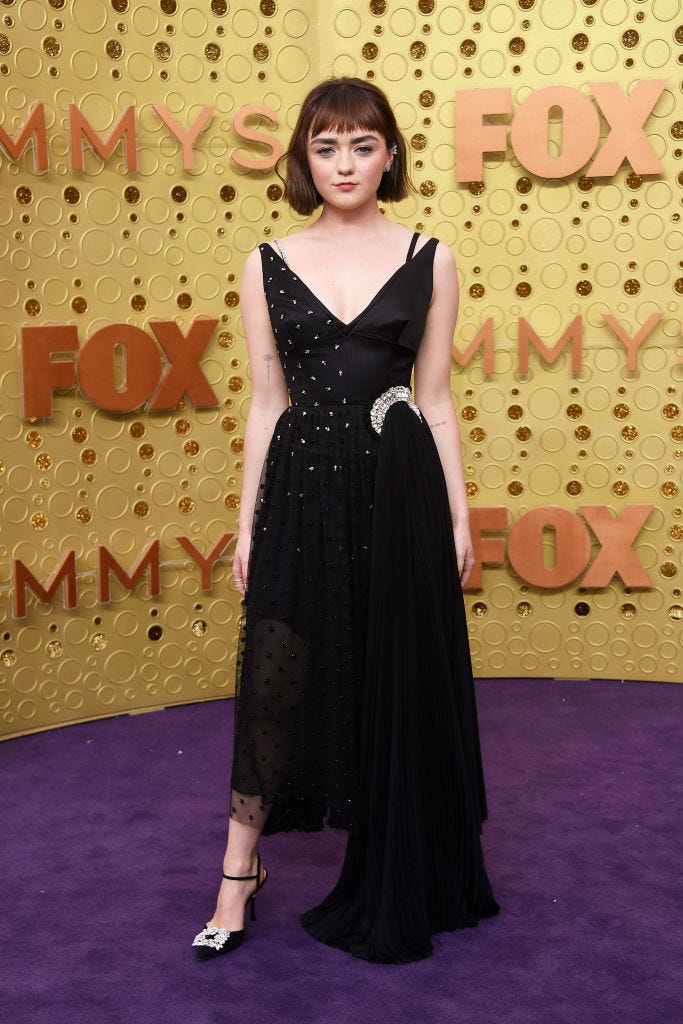 maisie williams arrives at 2019 emmy awards
