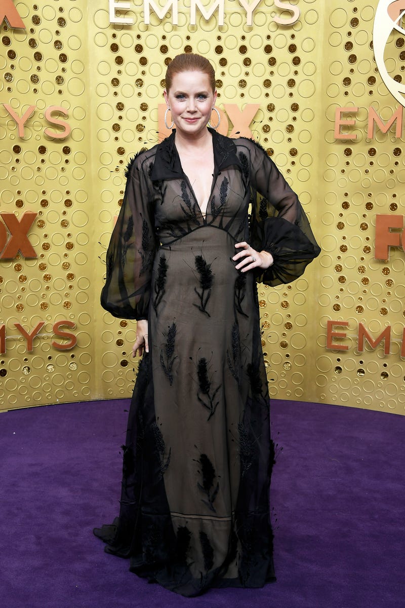 amy adams on the purple carpet at the 2019 emmy awards