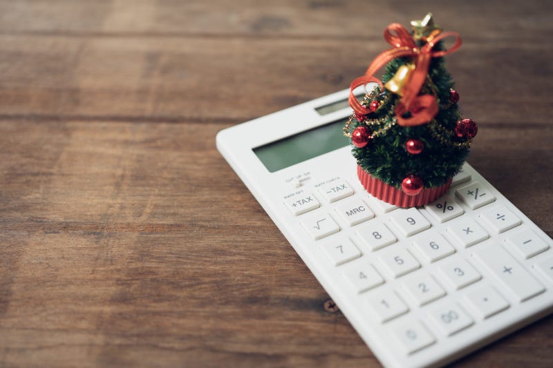 Miniature Christmas Tree On A Calculator