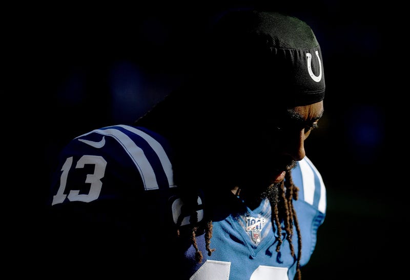 Star receiver T.Y. Hilton taking the field for Indy
