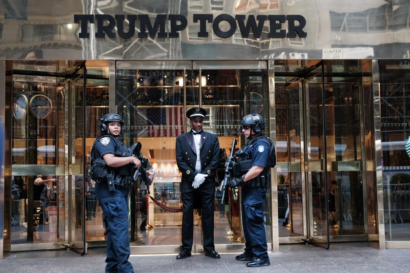 : Police stand outside of Trump Tower on September 26, 2019 in New York City. Following the controversy over the phone call between Donald Trump and the president of Ukraine, senate Democrats have launched an impeachment inquiry as the events around the call and the actions following it continue to be of concern to lawmakers.