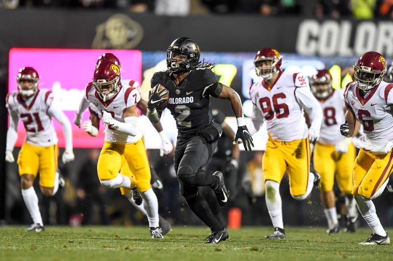 Colorado receiver Laviska Shenault is off to the races