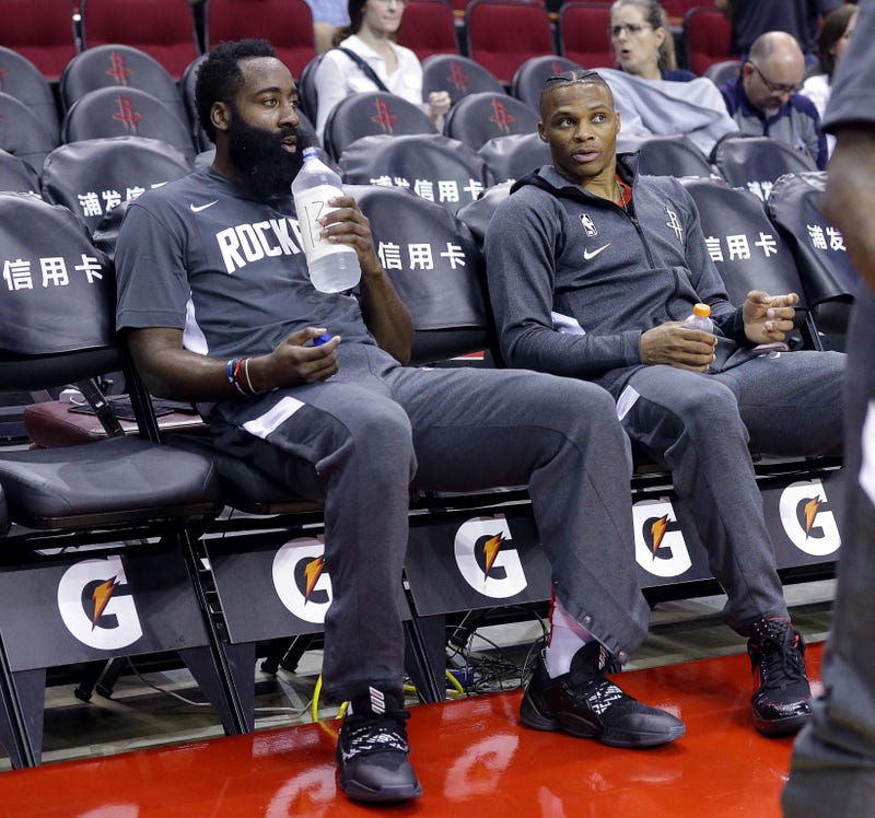 James Harden and Russell Westbrook are teammates again.