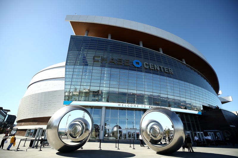 An exterior view of the Chase Center before the Golden State Warriors game against the Los Angeles Lakers on October 05, 2019 in San Francisco, California.