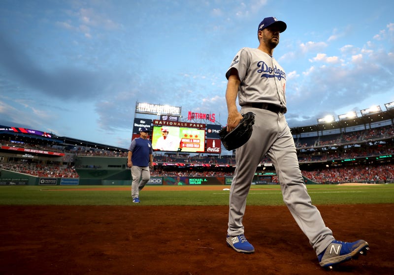 Rich Hill exits the field at Nationals Park