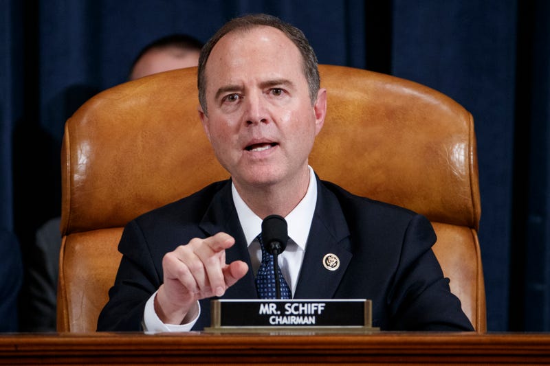 House Intelligence Committee Chairman Adam Schiff (D-CA) delivers his closing remarks following testimony from former State Department special envoy to Ukraine Kurt Volker and former National Security Council Senior Director for European and Russian Affairs Tim Morrison before the House Intelligence Committee in the Longworth House Office Building on Capitol Hill November 19, 2019 in Washington, DC