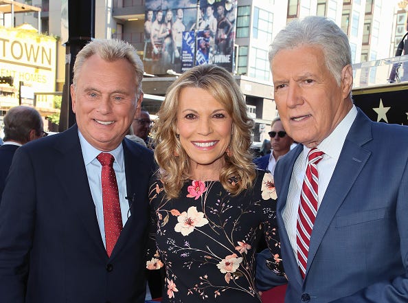 Pat Saja, Vanna White, and Alex Trebek