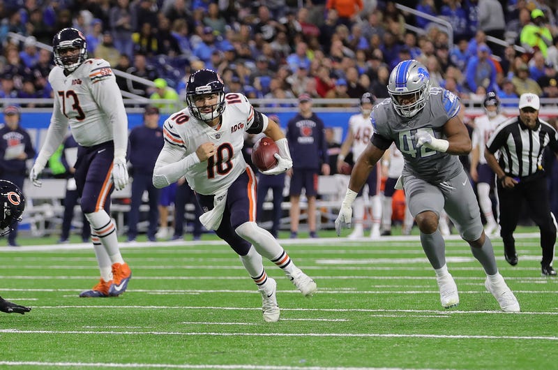 Mitchell Trubisky led the Bears to a win on Thanksgiving.