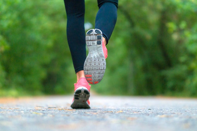 Woman, Running, Trail