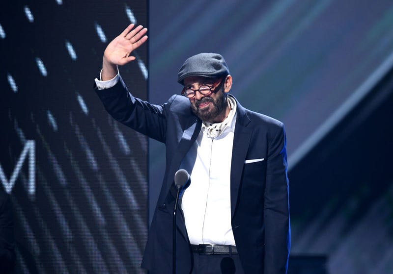 Juan Luis Guerra receives the Best Contemporay Tropical Albun award onstage during the 20th annual Latin GRAMMY Awards at MGM Grand Garden Arena on November 14, 2019 in Las Vegas, Nevada.