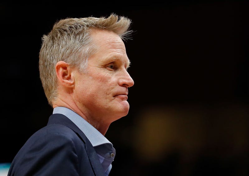 Head coach Steve Kerr looks on prior to the game against the Atlanta Hawks at State Farm Arena on December 02, 2019 in Atlanta, Georgia.