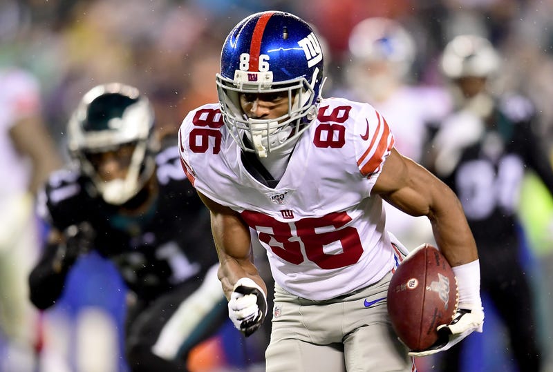 Darius Slayton gallops to the end zone for a Giants touchdown