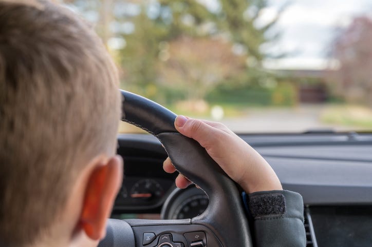 Kid Driving Car