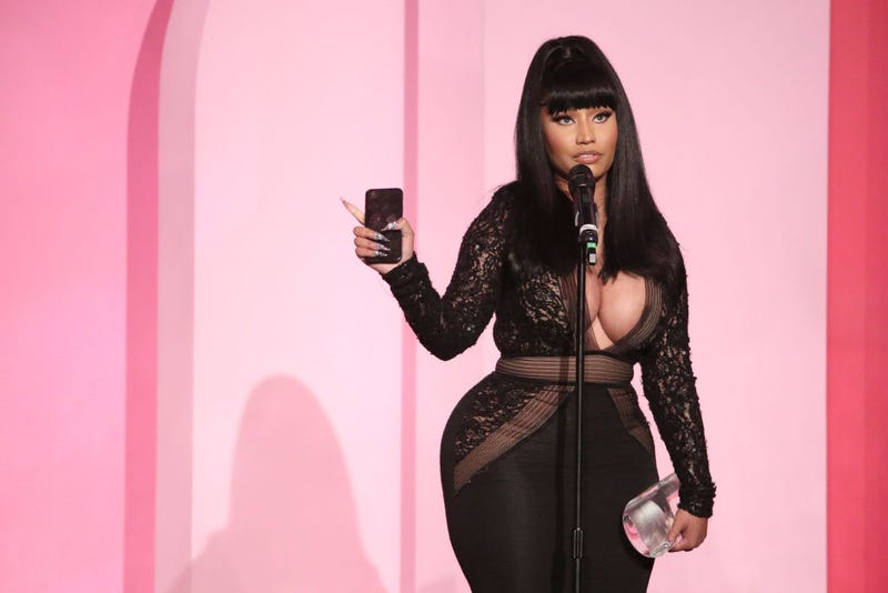 Nicki Minaj accepts the Gamechanger Award onstage during Billboard Women In Music 2019, presented by YouTube Music, on December 12, 2019 in Los Angeles, California.