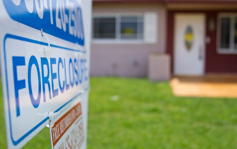 A foreclosure sign.