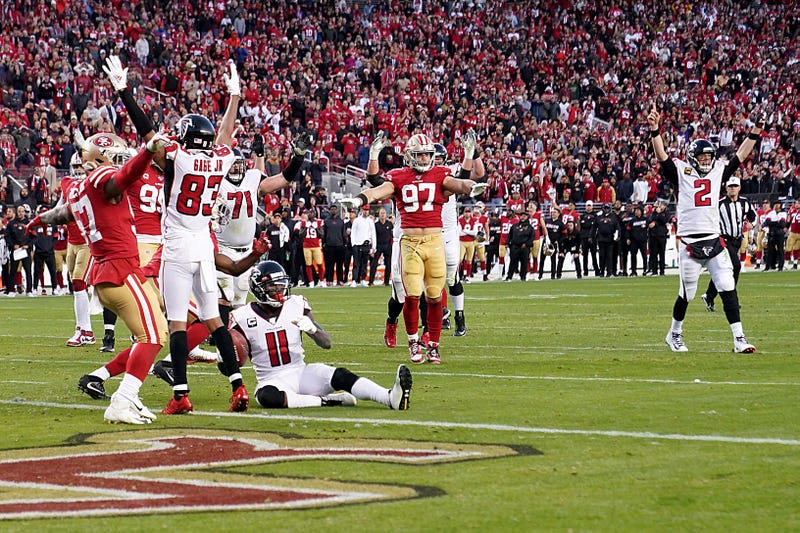 The Falcons upset the 49ers in Week 15.