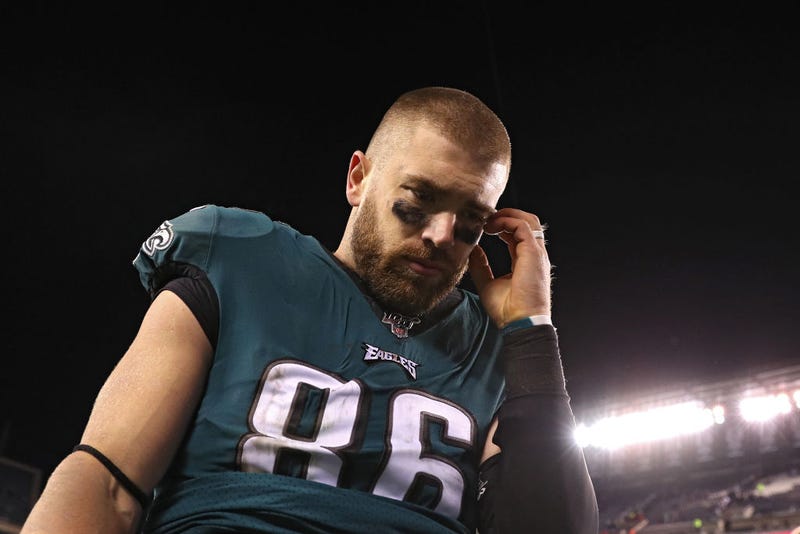 Zach Ertz stares down during a game.