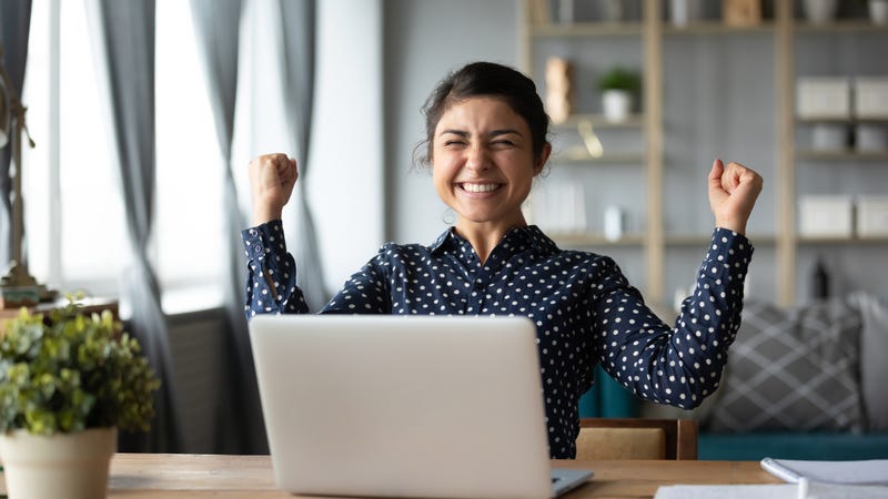 Woman Celebrating
