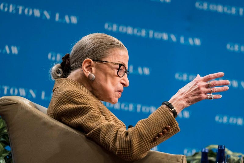 U.S. Supreme Court Justice Ruth Bader Ginsburg participates in a discussion at the Georgetown University Law Center on February 10, 2020 in Washington, DC. 