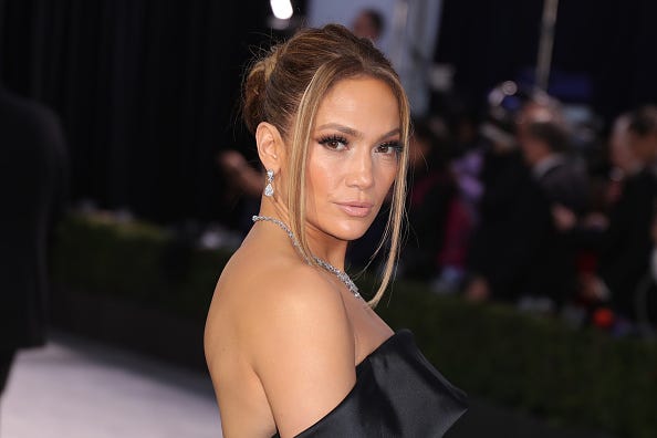 Jennifer Lopez attends 26th Annual Screen Actors Guild Awards at The Shrine Auditorium on January 19, 2020 in Los Angeles, California.