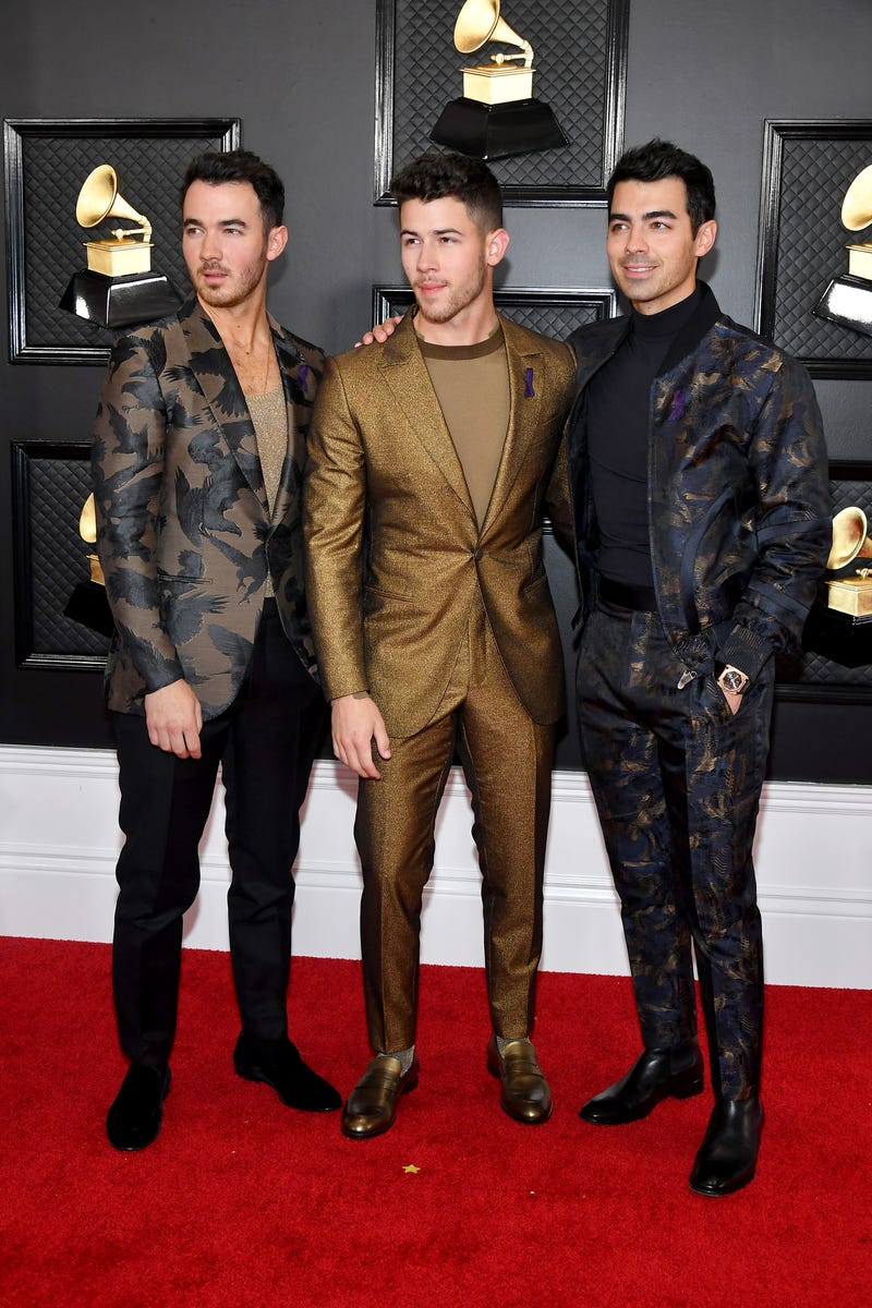 Kevin Jonas, Nick Jonas, and Joe Jonas of music group Jonas Brothers attend the 62nd Annual GRAMMY Awards