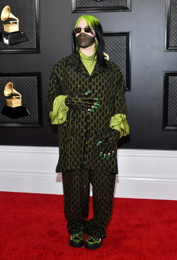 Billie Eilish attends the 62nd Annual GRAMMY Awards at Staples Center on January 26, 2020 in Los Angeles, California.