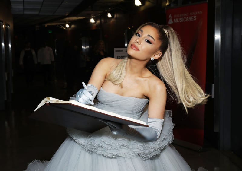 Ariana Grande at the GRAMMY Charities Signings during the 62nd Annual GRAMMY Awards at STAPLES Center on January 26, 2020, in Los Angeles, California.