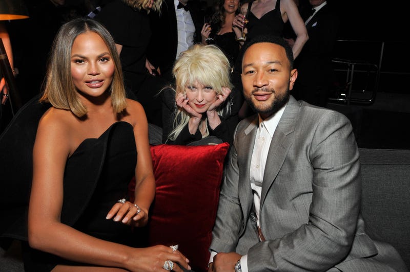 chrissy teigen, cyndi lauper and john legend at 2020 grammys sony after party