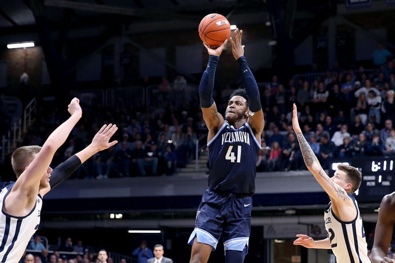 Saddiq Bey takes a deep jump shot.