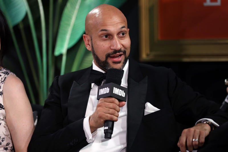 Keegan-Michael Key speaks onstage at IMDb LIVE Presented By M&M'S At The Elton John AIDS Foundation Academy Awards Viewing Party on February 09, 2020 in Los Angeles, California.
