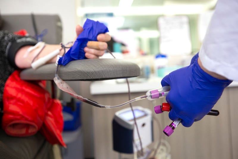 People donate blood at Bloodworks Northwest on March 17, 2020 in Seattle, Washington. Schools provide 25 percent of local blood donations and their closing due to the coronavirus (COVID-19) outbreak has officials worried the region could see a shortage. (Photo by Karen Ducey/Getty Images)