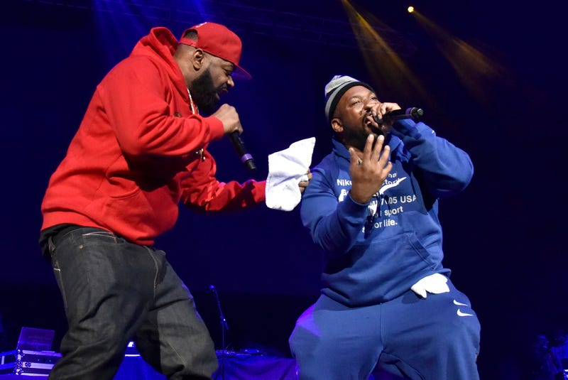 Ghostface Killah (L) and Raekwon of Wu-Tang Clan perform during EMBA Fest 2020 at Oakland Arena on February 21, 2020 in Oakland, California. (Photo by Tim Mosenfelder/Getty Images)