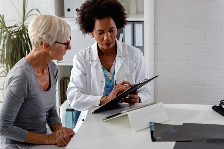 A doctor with a patient