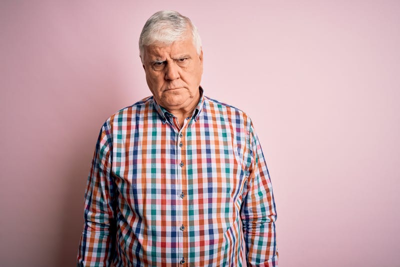 upset old man
