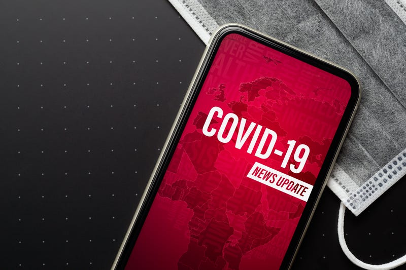 Coronavirus news on phone
