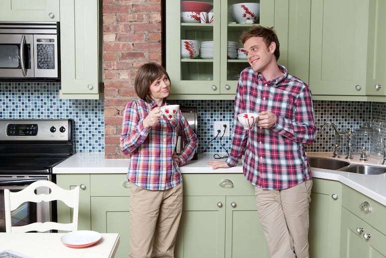 Young couple dressed alike