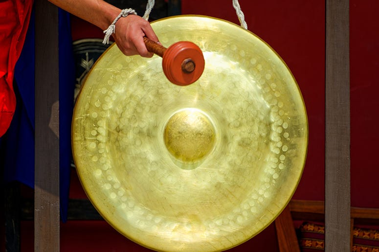 Gong in a Buddhist monastery