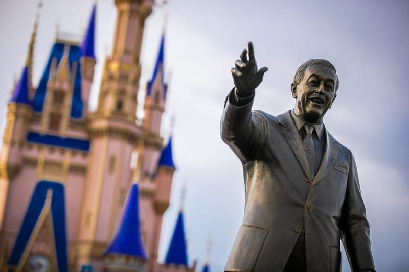 In this handout photo provided by Walt Disney World Resort, the Cinderella Castle inside Magic Kingdom Park is currently receiving a royal makeover, and the work is nearly complete on June 30, 2020 in Lake Buena Vista, Florida.
