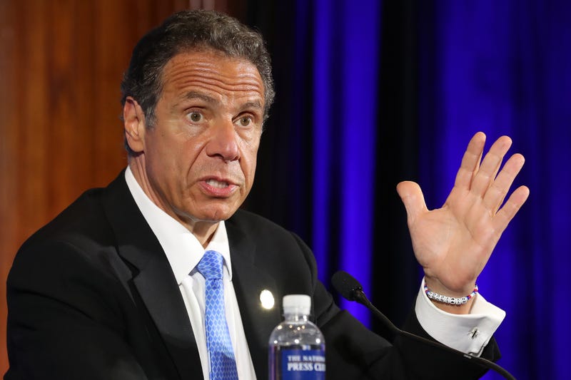 Gov. Andrew Cuomo holds a news conference.
