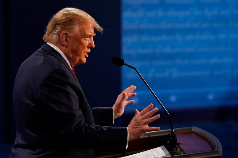 President Donald Trump answers a question during the second and final presidential debate at Belmont University on October 22, 2020 in Nashville, Tennessee.