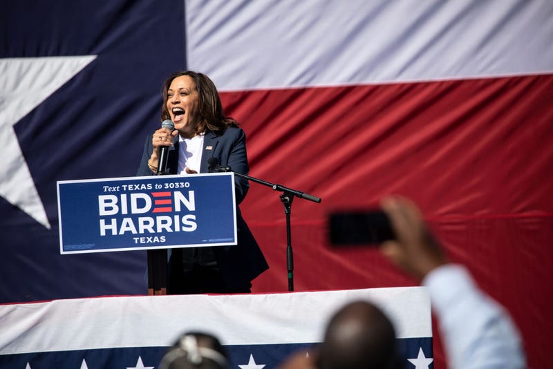 Democratic vice presidential nominee, Sen. Kamala Harris (D-CA) speaks during a campaign event at First Saint John Cathedral on October 30, 2020 in Fort Worth, Texas. Harris homestretch visit comes at a time where polls indicate Texas could be a swing state in this election.