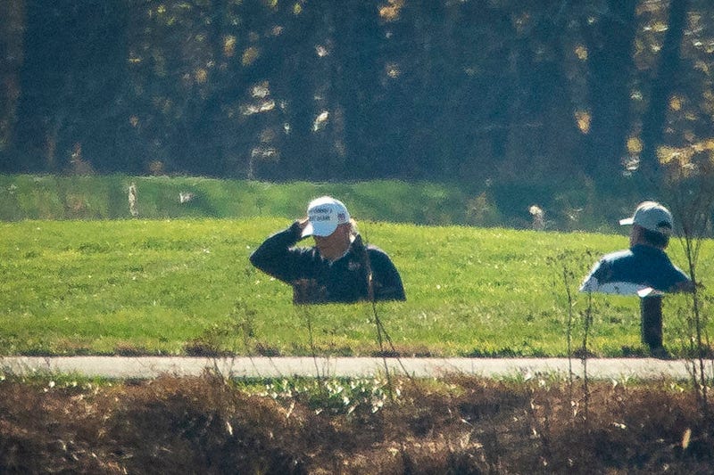 Trump golfing
