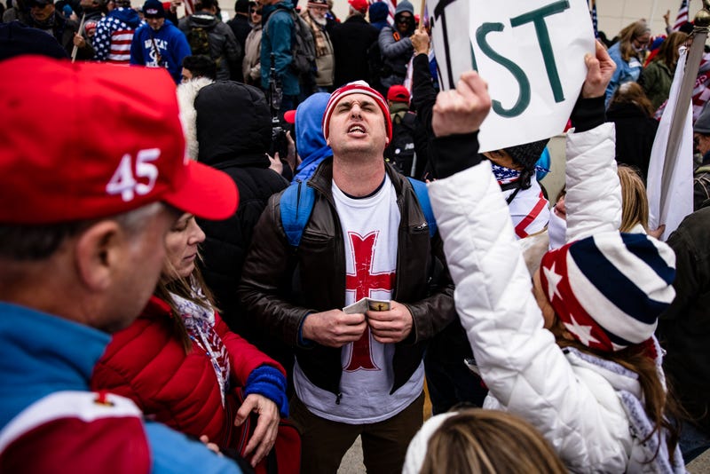 Pro-Trump supporters storm the U.S. Capitol following a rally with President Donald Trump on January 6, 2021 in Washington, DC. Trump supporters gathered in the nation's capital today to protest the ratification of President-elect Joe Biden's Electoral College victory over President Trump in the 2020 election.