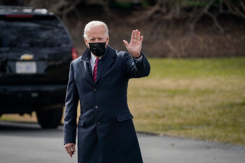 President Joe Biden walks to Marine One on the South Lawn of the White House on January 29, 2021 in Washington, DC.