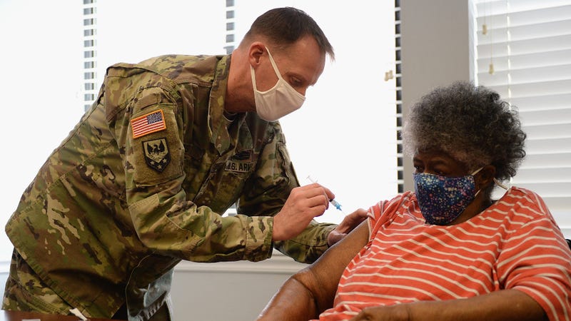 National Guard vaccinating tens of thousands of civilians daily