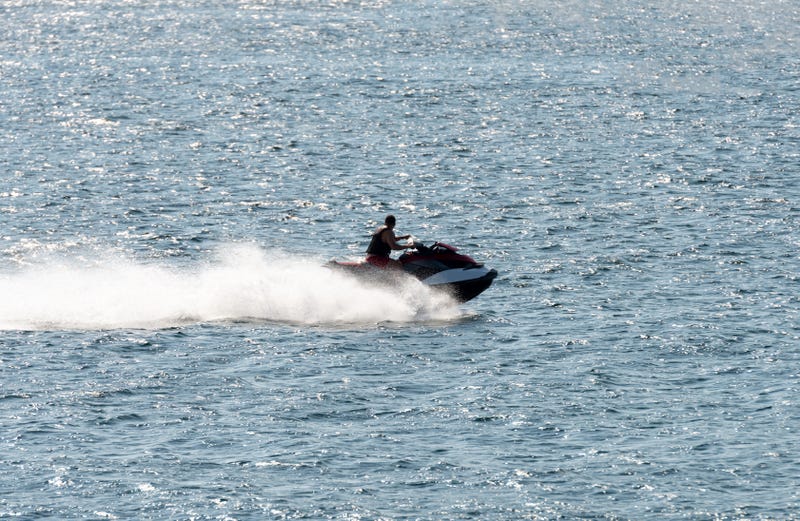 Person riding jet ski