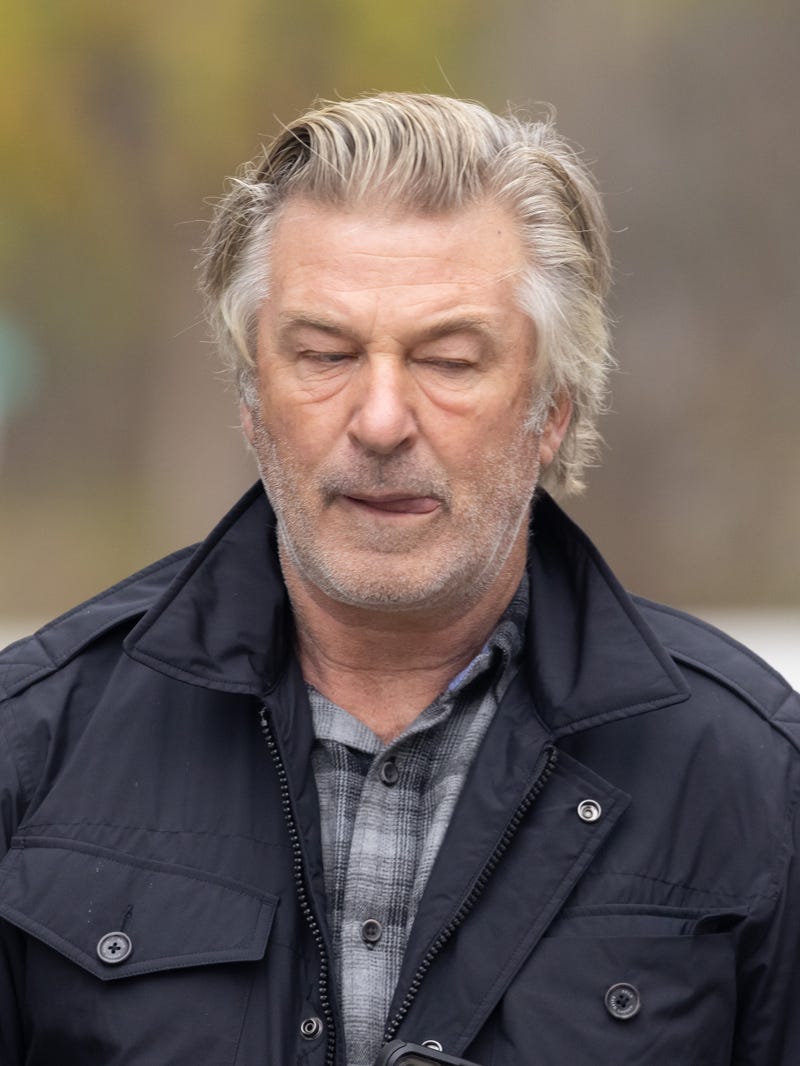 Alec Baldwin speaks for the first time regarding the accidental shooting that killed cinematographer Halyna Hutchins, and wounded director Joel Souza on the set of the film "Rust", on October 30, 2021 in Manchester, Vermont. The actor, his wife and children pulled over to the side of the road and gave an unscheduled statement after being pursued by photographers and members of the press.