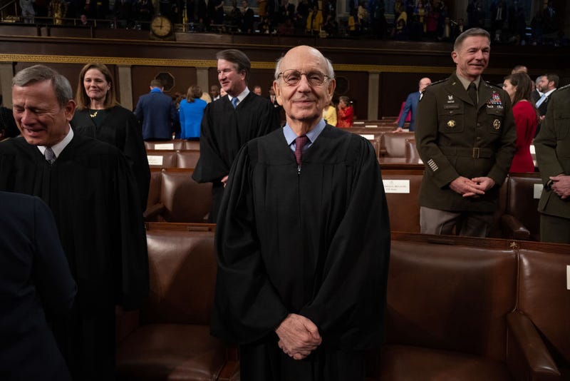 U.S. Supreme Court Justice Stephen Breyer attends the State of the Union address by U.S. President Joe Biden in the U.S. Capitol House Chamber on March 1, 2022 in Washington, DC.